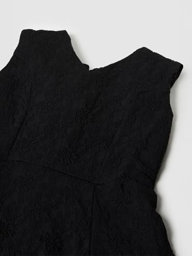 Max Girls Patterned Dress (Black_12-14 Y)