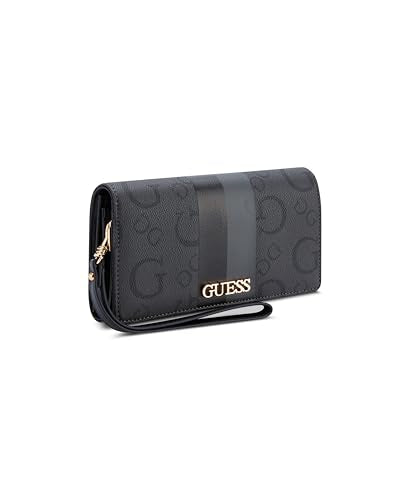 Guess Coal Printed Zipper Wester Phone Organizer Zip Around Wallet