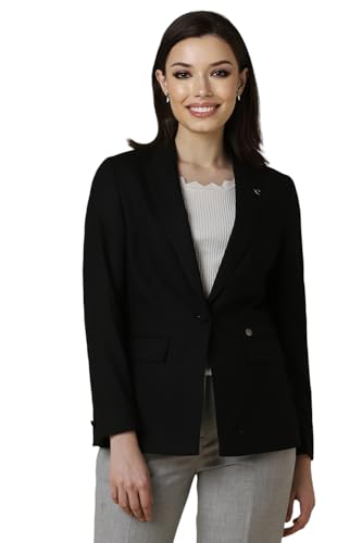 Allen Solly Women's Blazer (AHBZWRGFN85389_Black_XS