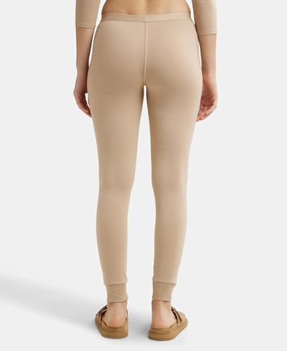 Jockey Women's Tailored Fit Polyester Leggings with Elasticated Waistband (2523_Skin_Large_Skin_L)