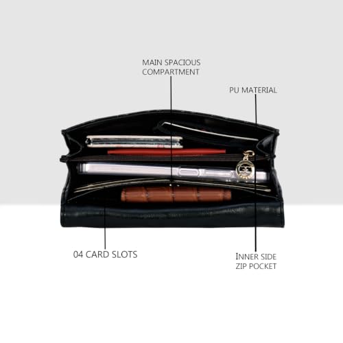 ESBEDA Black Color Glamour Lock Wallet for Women