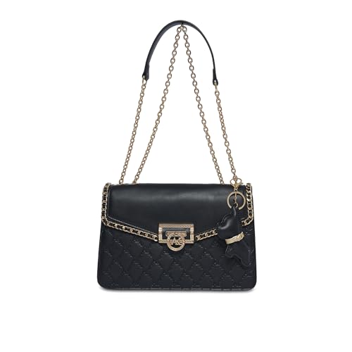 Akiki London Women's Hampstead 26 Flap Sling Bag with Dog Charm|Ladies Purse Handbag|Gift for Women