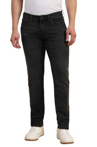 Allen Solly Men Black Slim Fit Light Wash Jeans
