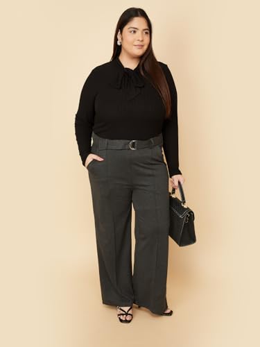 Max Women Knit Blouse (Black_3XL)