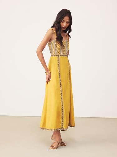 Ritu Kumar Mustard Frolica Long Dress