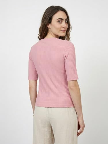 Max Women Ribbed Top (Pink_XXL)