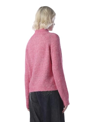 ONLY Women's Solid Regular Fit Pink Sweater