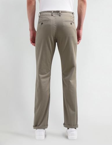 Arrow Sports Men's Regular Casual Pants (ASAITR2447_Khaki