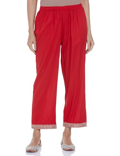 BIBA Women EMBROIDERY KALIDAR SALWAR KURTA DUPATTA(SKDJEWELLED CHARM8990_RED_32)