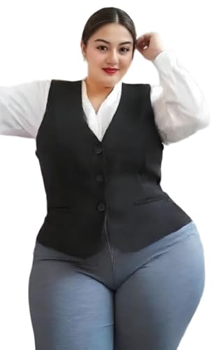 TIPTOP TRENDS Women's Black Waistcoat-Slim Fit Western Waistcoat for Women & Girls | Black | S