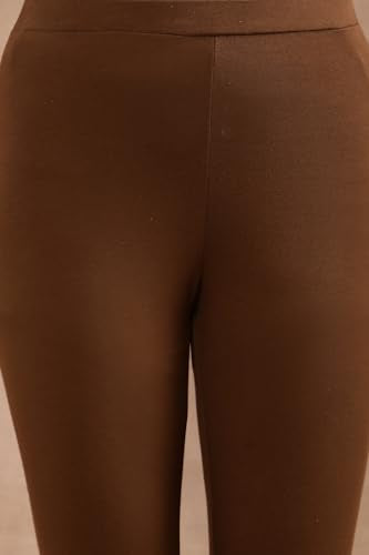 W for Woman W Women Brown Geometric Print Viscose Kurta Set With Tight_24ONWS17170-312227_L