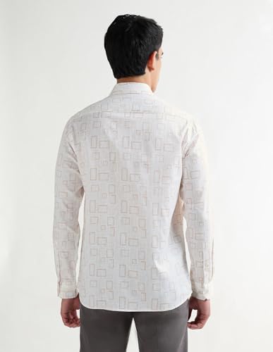 Arrow Beige Formal Shirt_ARAEOSH3080_40