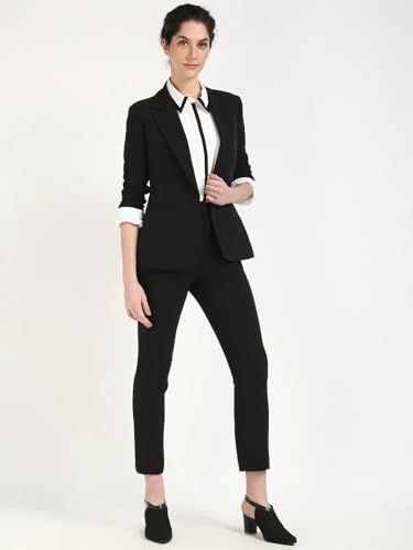 Tommy Hilfiger Women's Slim Blazer (S25HWOT013-38_Black