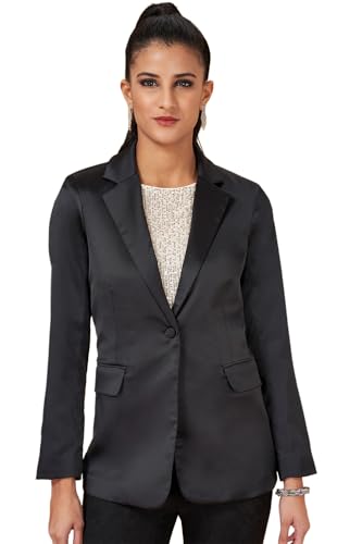 Annabelle by Pantaloons Women's Classic Regular Blazer Black