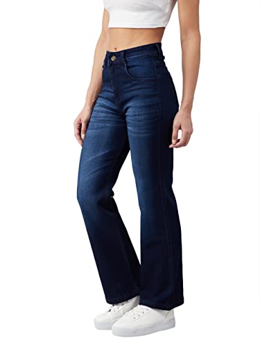Miss Chase Women's Skinny Fit High Rise Regular Length Stretchable Denim Jeans (MCSS24DEN94-16-71-36, Navy Blue, 36)