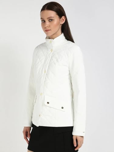 Tommy Hilfiger Women's A-Line Coat (F24HWOT094-S_Milky Way