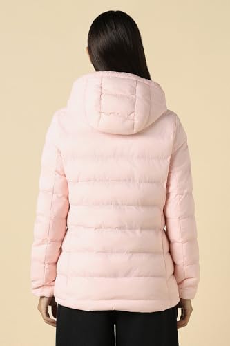 Women Pink Solid Casual Jacket