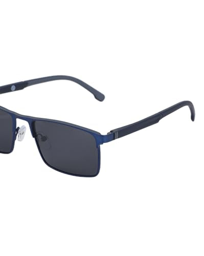 Carlton London Premium Blue Toned with Polarised Lens Square Sunglass for unisex