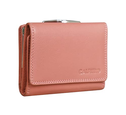 Calfnero Genuine Leather Women's Wallet-Women's Purse (Rose)