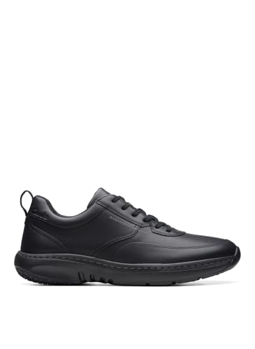 Clarks Mens Clarkspro Lace, Black Leather, 10.5