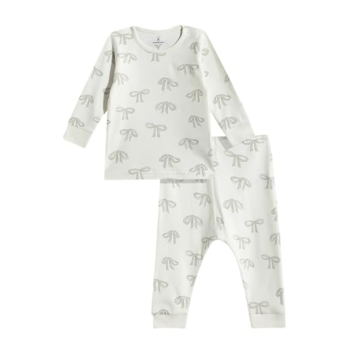 Mothercare Girls Printed Full Sleeves 4-Piece Top and Pyjama Set - Ivory