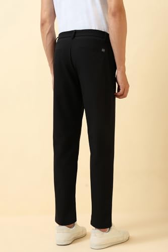 Men Black Solid Casual Trousers