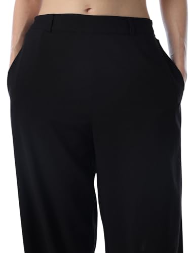 ONLY Women Embroidrey Flared Fit High-Rise Black Pants