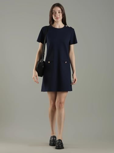 Cotton Round Neck Shift Dress