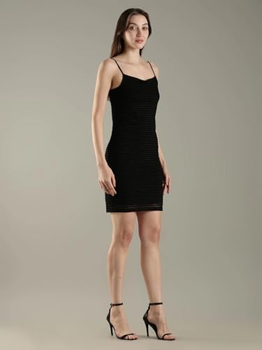 Polyester Square Neck Bodycon Dress
