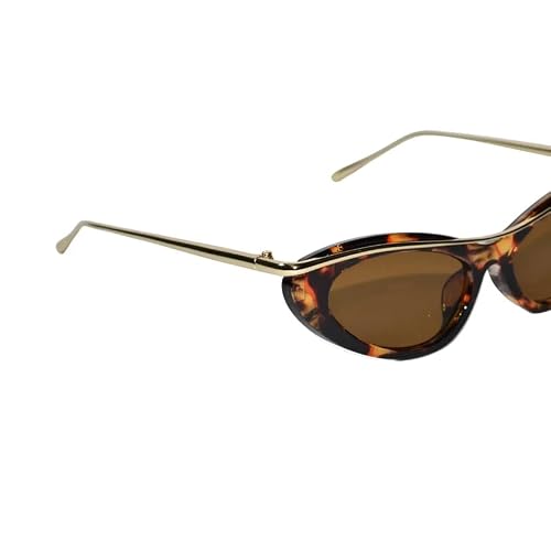 Luxury Trendy Cat Eye Sunglasses for Women | Stylish UV Protected Fashion Sunglasses | Lightweight Designer Shades for Driving, Travel, Beach & Outdoor Wear (DA brown)