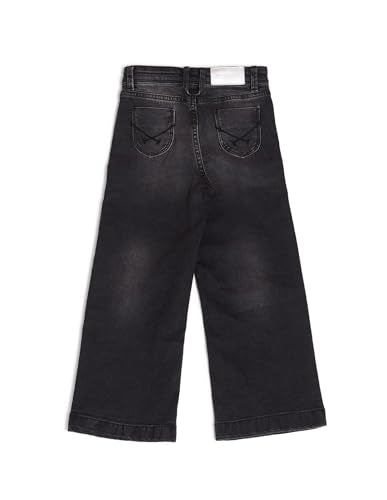 U.S. POLO ASSN. Kids Flared fit Girls Cotton Jeans (UGJENON0019_Black_8-9Y)