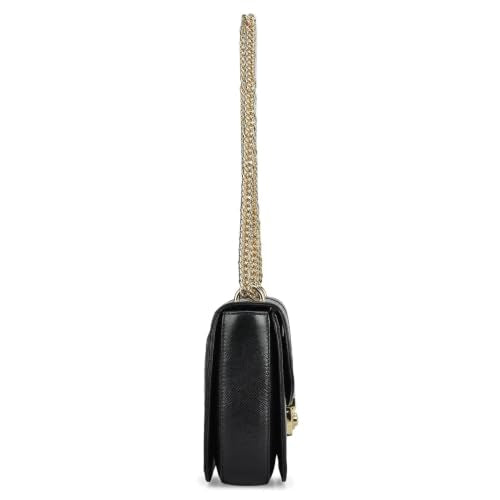 Da Milano Leather Shoulder Bag for Women - Black (LB-00930)