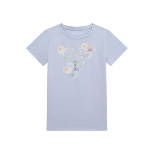 GUESS Astral Pale Blue Cotton Blend Printed T-Shirt
