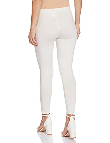 Max Women's Regular Fit Off White Leggings L