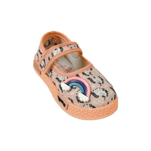 Coolz Girls Baby Fashion and Casual Ballerina Cute-1 for 1-4 yrs I Kids Shoes for Girls I (Peach, UK Footwear Size System, Toddler, Age Range, Medium, 18 Months, 24 Months)