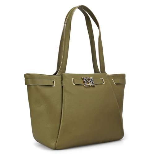 Da Milano Leather Satchel Bag for Women - Black (LB-02012)