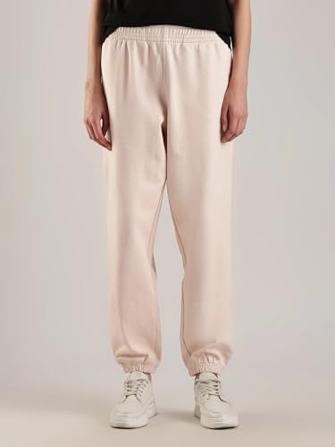 Calvin Klein Jeans Women's Regular Casual Pants (47B235G830-Pink_Silver Peony