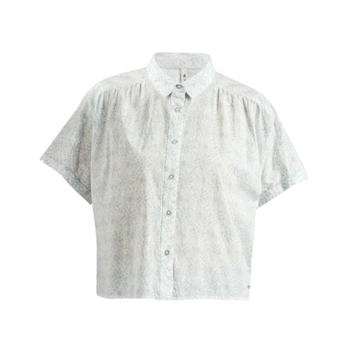 Pepe Jeans Women's Floral Relaxed Fit Shirt (PL304901_Blue