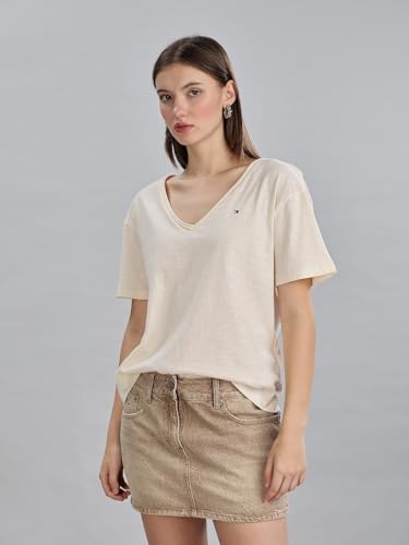 Women Beige Printed Tshirts