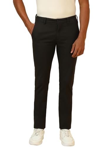 Men Brown Textured Casual Trousers