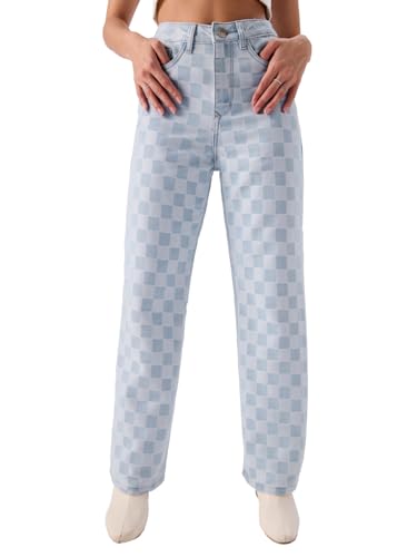 The Souled Store Denims: Linear Texture (Straight Fit) Women Jeans