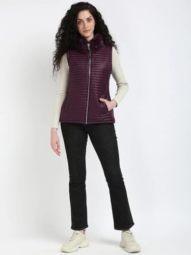 Calvin Klein Jeans Women's A-Line Coat (M4XTS419AUB_Aubergine