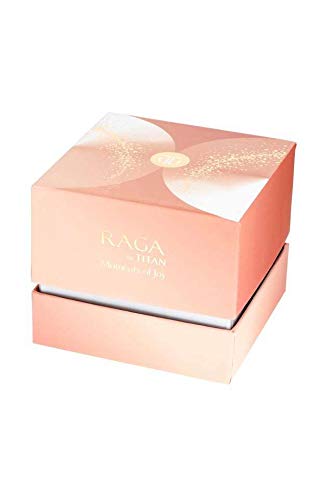 Titan Raga Moments of Joy Quartz Analog Black Dial Rose Gold Metal Strap Watch for Women - NT95134WM01