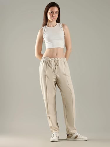 Relaxed Fit Solid Mid Rise Trouser