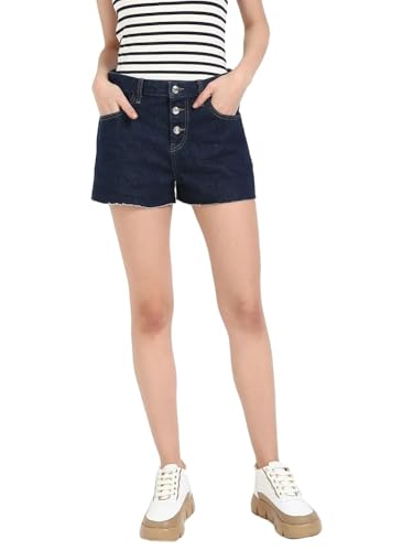 Regular Fit Solid Mid Rise Shorts