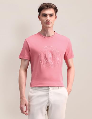 U.S.POLO ASSN. Men's Logo Fitted T-Shirt (USTSH2051 Pink