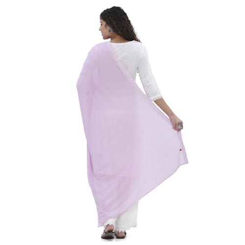 Rangriti Women Lavender Polyester Dupatta_FREE SIZE