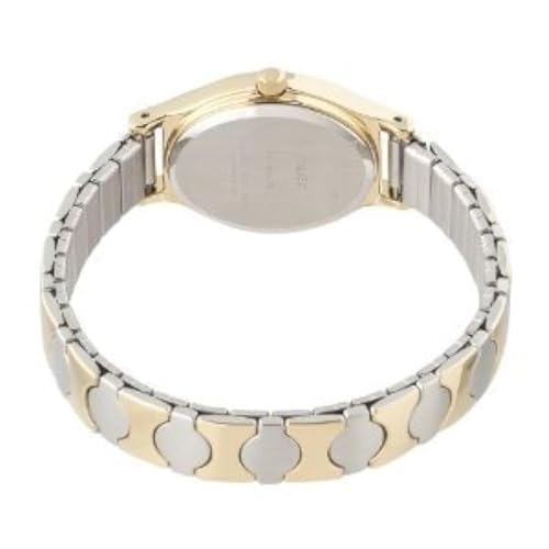 Timex Stainless Steel Women's T26301 Elevated Classics Two-Tone Expansion Band Analog Watch, Multicolor