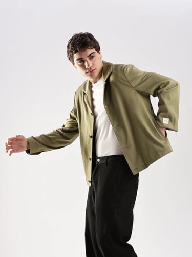 Solid Regular Fit Lyocell Jacket