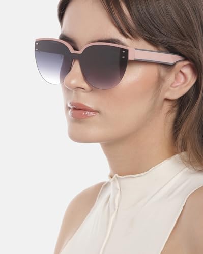 Premium Pink with Grey Toned & UV Protected Lens Cat Eye Sunglass for women